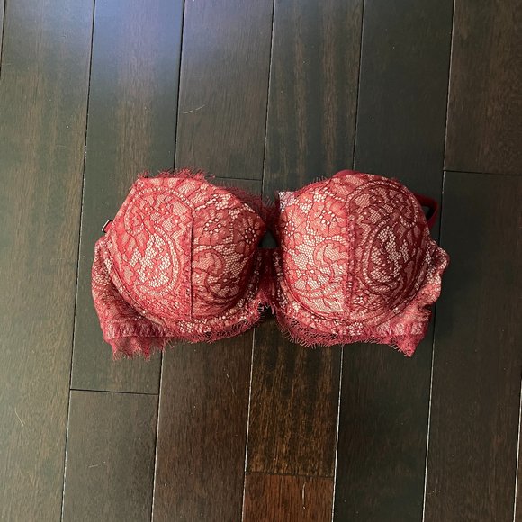 Victoria's Secret Burgundy Red Dream Angels Bra Discontinued NWOT - Picture 3 of 14